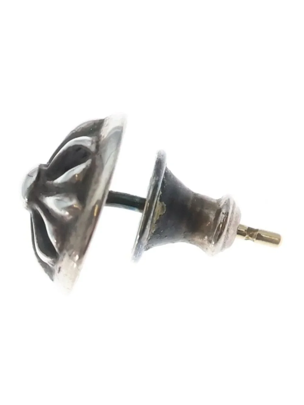 Chrome Hearts Stud Crsbll Cross Ball Earrings Silver